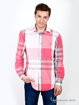 Рубашка Burbberry мужская, цвет розовый / клетка