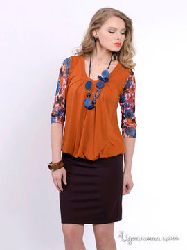 Блуза Mirella sole, цвет оранжево-коричн