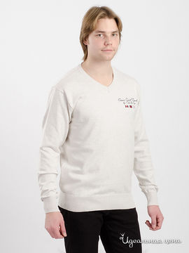 Пуловер с V-образным вырезом CBK,цвет экрю меланж