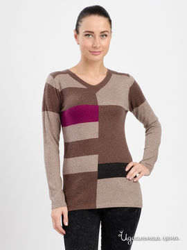 Пуловер Thalassa, цвет бежевый,коричневый,розовый