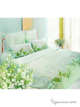 Комплект постельного белья Семейный, 70*70 Сова и Жаворонок, цвет зеленый