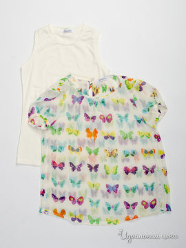Комплект (блуза, майка) Gaialuna, цвет мультиколор