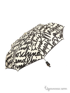 Зонт Moschino, цвет молочный, черный