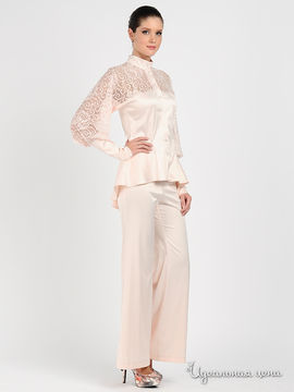 Костюм:блуза и юбка ADZHEDO, цвет персик атлас