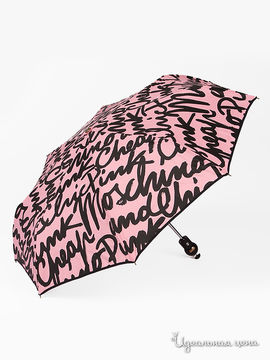 Зонт Moschino, цвет розовый, черный