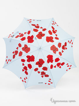 Зонт Moschino, цвет голубой, красный