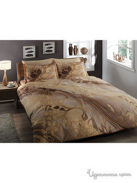 Комплект постельного белья двуспальный Тас, цвет коричневый