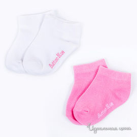 Носки Button blue для девочки, цвет розовый, белый
