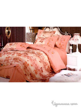 Комплект постельного белья Евро Valtery, цвет персиковый