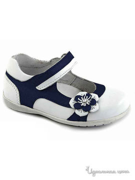 Туфли Petitshoes для девочки, цвет белый, синий