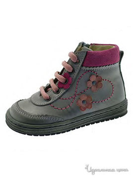 Ботинки Petitshoes для девочки, цвет серый, розовый