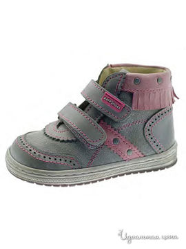 Ботинки Petitshoes для девочки, цвет серый, розовый