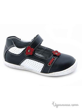 Туфли Petitshoes для девочки, цвет черный, белый, красный