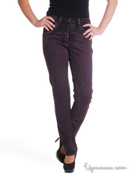 Прямые джинсы, длина 32 Million X Woman, цвет винно-красный