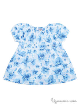 Блуза PlayToday для девочки, цвет синий, белый