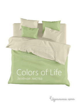 Комплект постельного белья Семейный Goldtex, цвет зеленый, кремовый