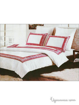 Комплект постельного белья Евро "Kazanov.a." "Ангелы", цвет белый, розовый