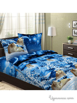 Комплект постельного белья, 2-спальный Традиция Текстиля, цвет синий, голубой