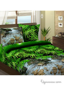 Комплект постельного белья, 1,5-спальный Традиция Текстиля, цвет зеленый