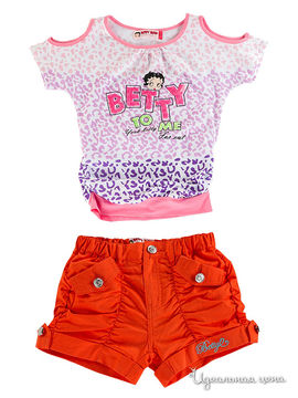 Комплект Betty boop для девочки, розовый, оранжевый