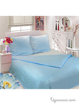 Комплект постельного белья двуспальный Sova&javoronok, цвет голубой