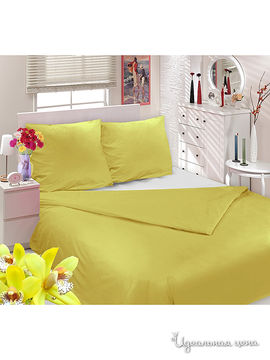 Комплект постельного белья Евро Sova&javoronok, цвет желтый