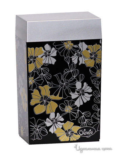 Контейнер для хранения, 1,25 л Olala, цвет черный,  золотой