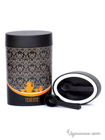 Контейнер для хранения, 0,6 л Olala, цвет черный, оранжевый