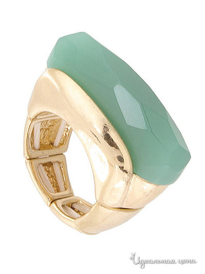 Кольца AtStyle247, цвет зеленый, золотой