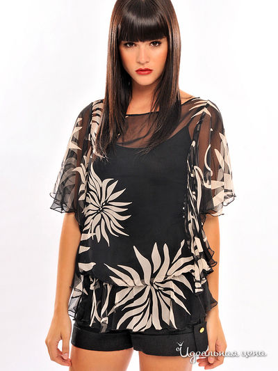 Блуза Analili, цвет черный, белый
