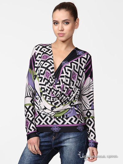 Блуза Analili, цвет фиолетовый, кремовый