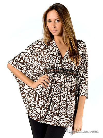 Туника Analili, цвет белый, коричневый