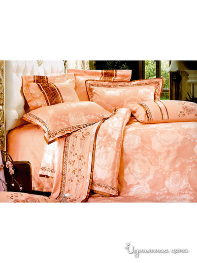 Покрывало 230х250 см Текстильный каприз, цвет персиковый