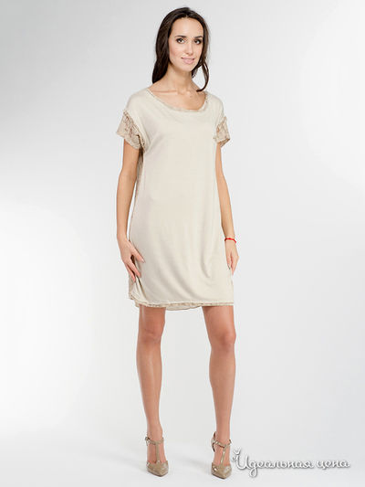 Платье-туника Please, цвет бежевый, светло-бежевый