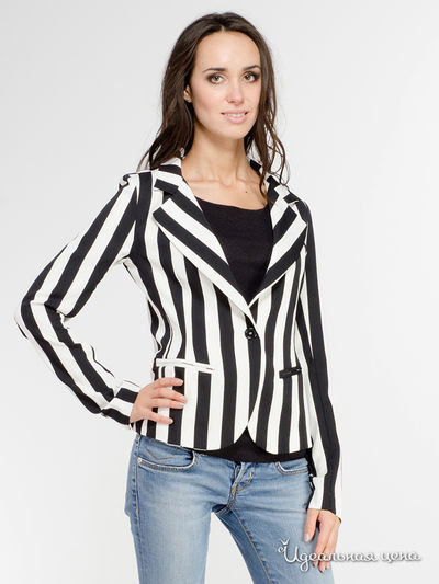 Пиджак Please, цвет белый, черный