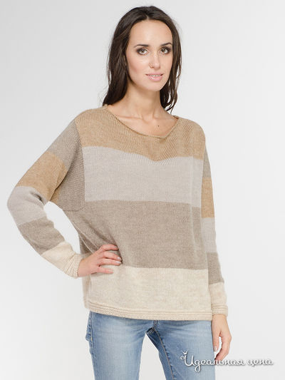 Джемпер Paolo Casalini, цвет серый, бежевый, кремовый