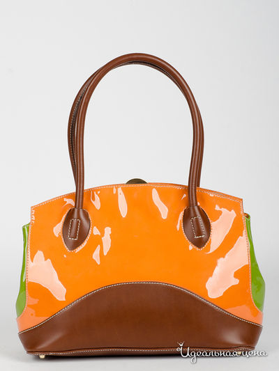 Сумка Di Gregorio, цвет оранжевый, зеленый, коричневый