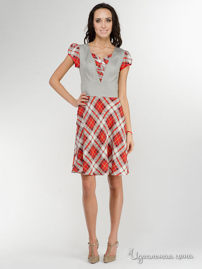 Платье Maria Rybalchenko, цвет серый, красный