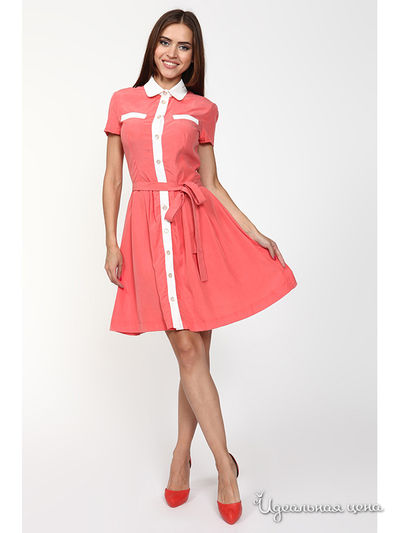 Платье LuAnn, цвет коралловый, белый