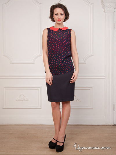 Топ LuAnn, цвет синий, красный