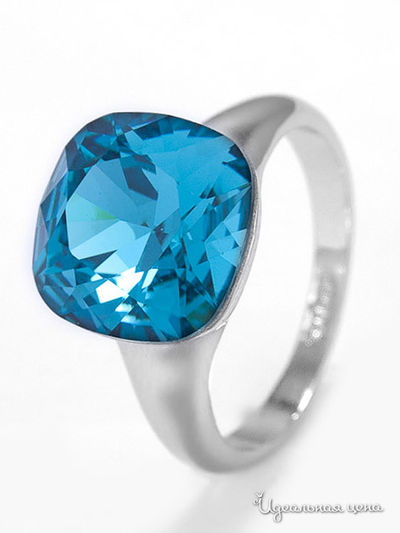 Кольцо Ice & High, цвет серебряный, синий