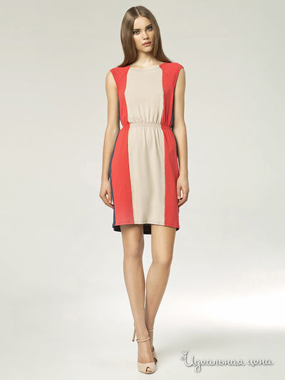 Платье Nife, цвет бежевый, коралловый