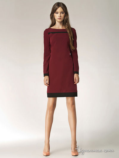 Платье Nife, цвет бордовый, черный