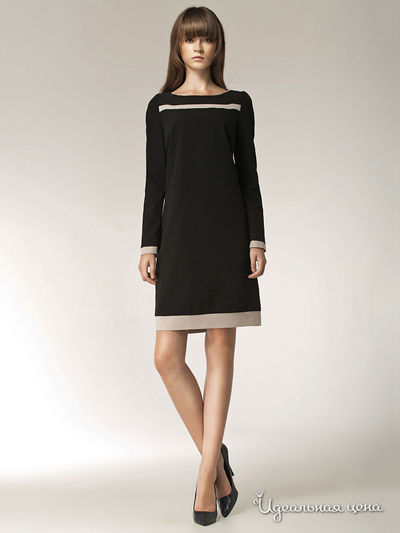 Платье Nife, цвет черный, бежевый