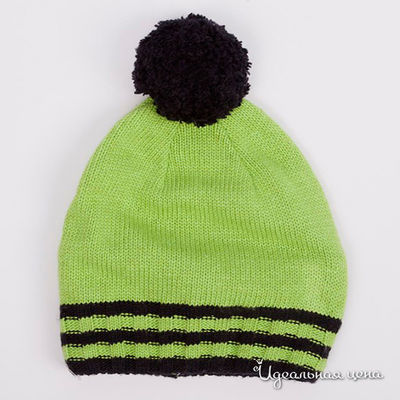 Шапка Button Blue, цвет зеленый,черный