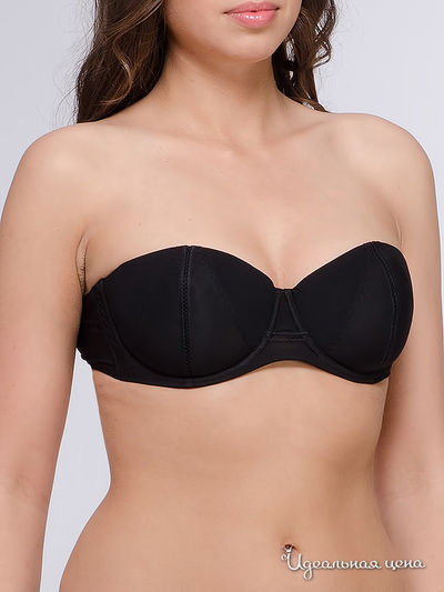 Корректирующий бюстгальтер бандо Cotton Club, цвет черный