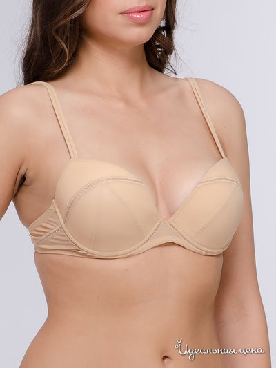 Корректирующий бюстгальтер пуш-ап Cotton Club, цвет бежевый
