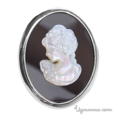 Брошь Migura, цвет серый