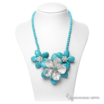 Колье Migura, цвет белый, бирюзовый