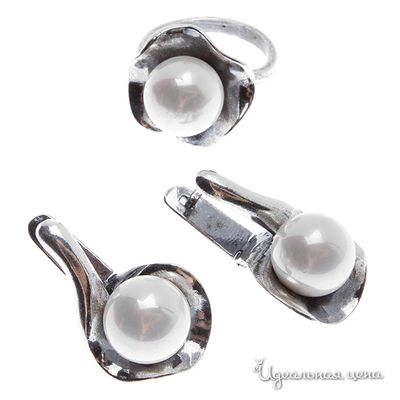 Комплект Эсмеральда, цвет белый, серебряный